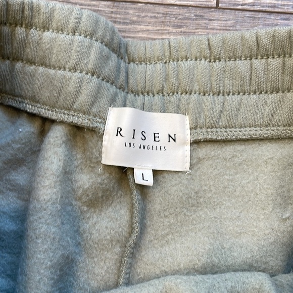 RISEN High Waist Slit Wide Leg pants (sage) - Picture 3 of 5